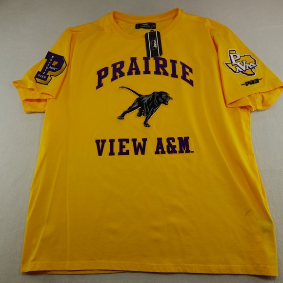 Prairie View AM University Champion Mens 3XL Yellow Graphic Logo NCAA Flaws - Picture 1 of 11